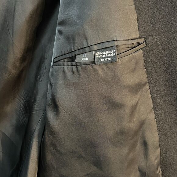 Pavone Men's Pure Cashmere Overcoat Soft Jacket/Blazer Coat 44L Made In Canada - Picture 6 of 10